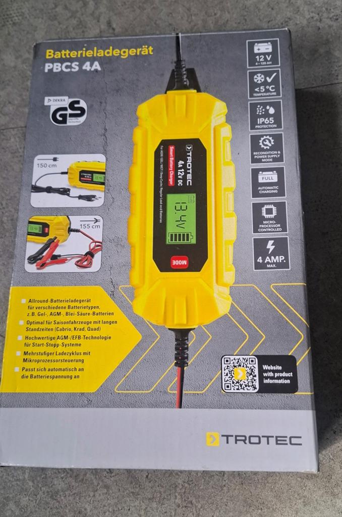 Trotec PBCS 12V 4A accu lader, Auto diversen, Autogereedschap, Ophalen of Verzenden, Gebruikt