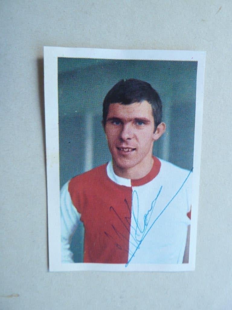 Handtekening Wim.v.Hanegem Feyenoord  plaatje v.d.Hout 69/70, Ophalen of Verzenden, Zo goed als nieuw, Feyenoord, Poster, Plaatje of Sticker