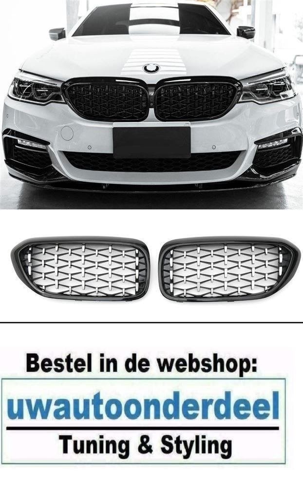 Grill Zwart Zilve Diamond Style Geschikt voor Bmw 5 Serie G3, Verzenden, Automotive Parts, A.parts@hotmail.nl, Trasmolenlaan 12 3447 GZ Woerden