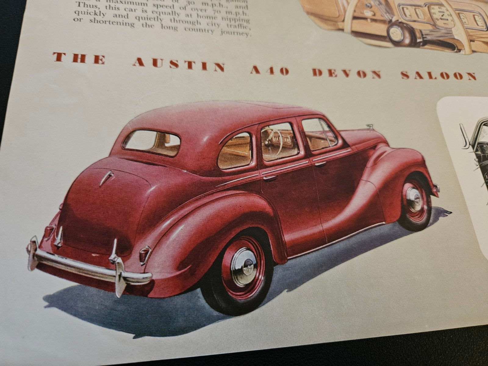 Brochure Austin A40 Devon Sedan, Ophalen of Verzenden, Zo goed als nieuw, Overige merken
