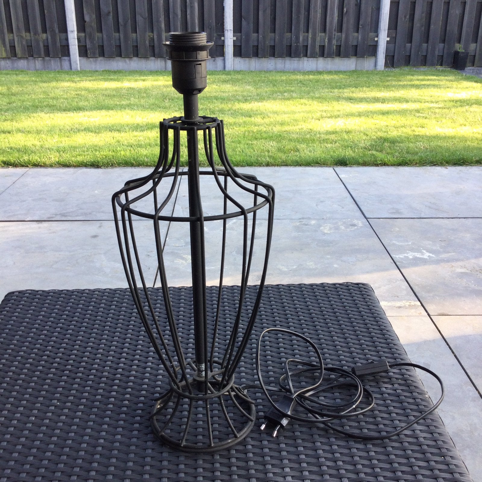 Vintage Ikea Kooilamp Tunnan 50 cm hoog., Huis en Inrichting, Vintage, Ophalen of Verzenden, Zo goed als nieuw, Zwart