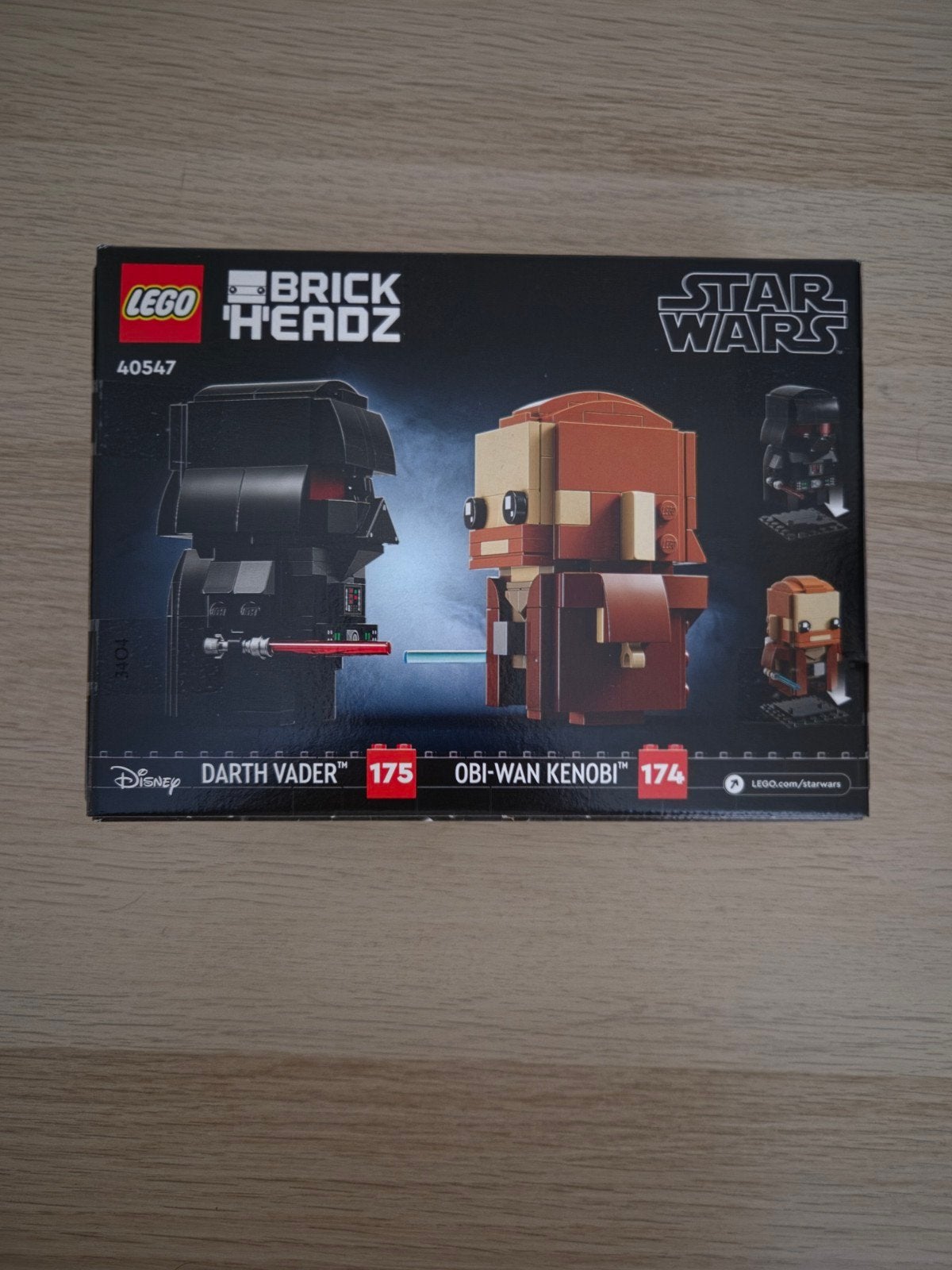 Lego 40547 Brickheadz Darthvader & Obi-Wan Kenobi, Star Wars, Lego, Nieuw, Ophalen of Verzenden