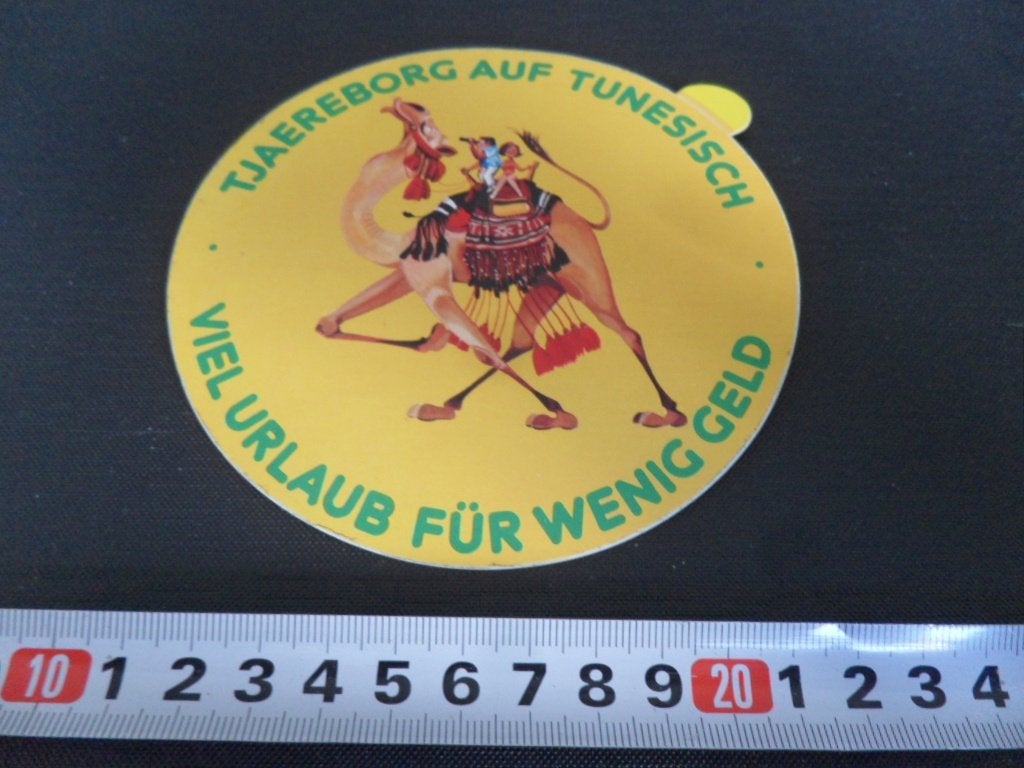 sticker Tjaereborg auf Tunesisch Viel urlaub für wenig geld, Ophalen, Zo goed als nieuw