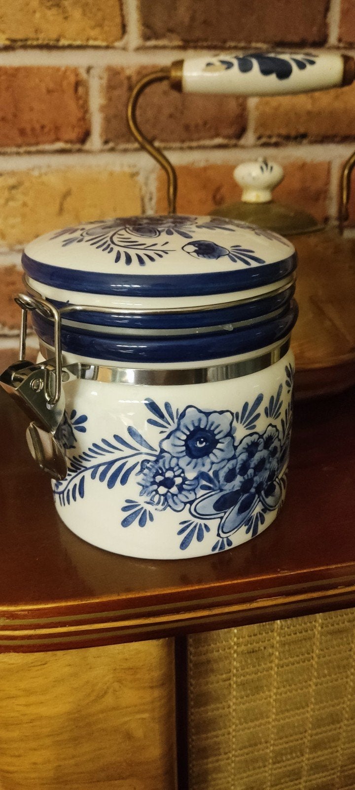 prachtige DelftsBlauw Voorraadpotje, Ophalen of Verzenden