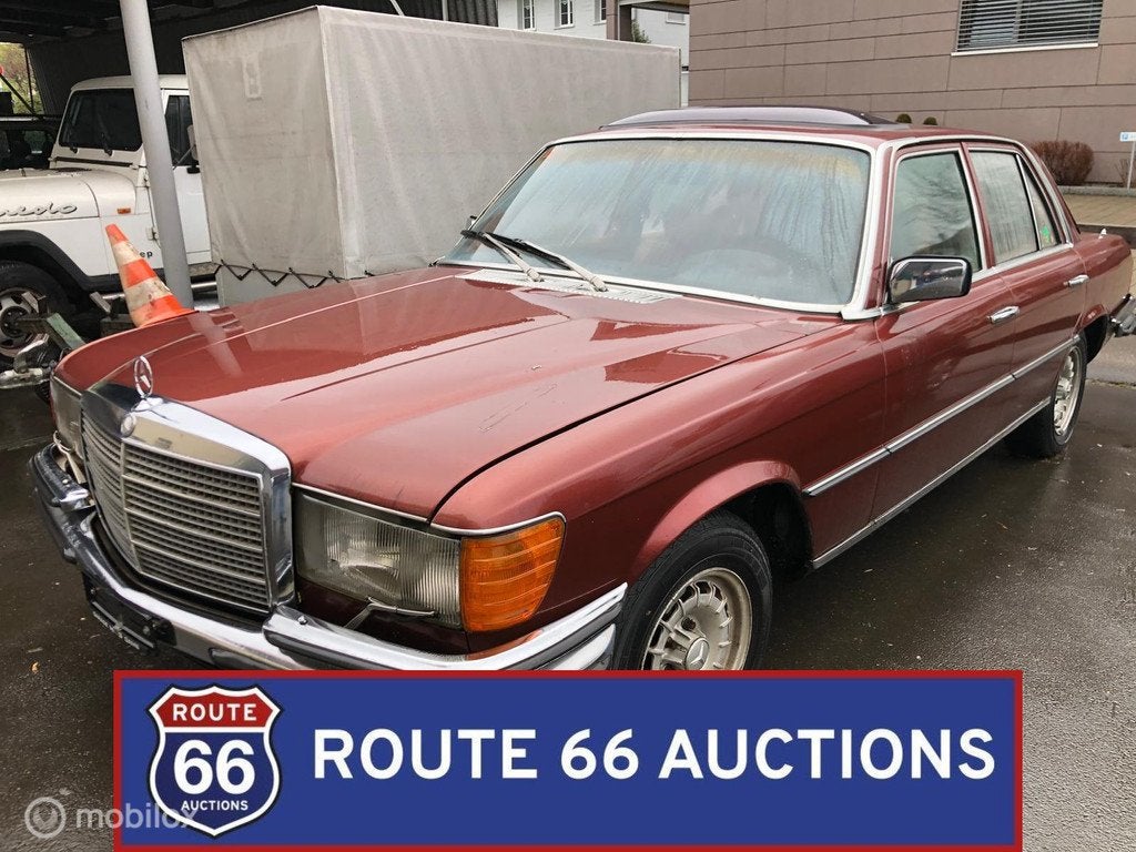 Mercedes-Benz 280 SE | 1976 | Route 66 Auctions, Auto's, Overige carrosserieën, Zwart, Mercedes-Benz, Bedrijf