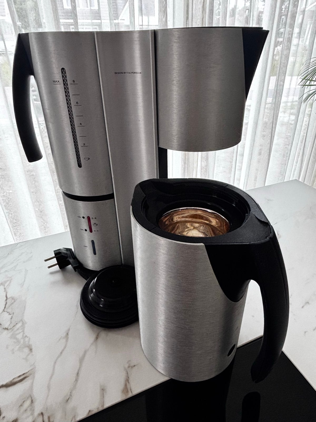 Siemens Porsche Design Koffiezetapparaat TC91100/02, Ophalen, Koffiemachine, Gemalen koffie, Zo goed als nieuw