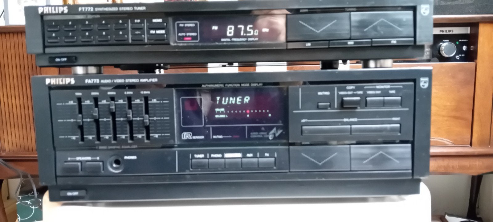 Philips FA773 Versterker & FT772 Tuner - Vintage Audio Set, Ophalen, Philips, Gebruikt, Tuner of Radio