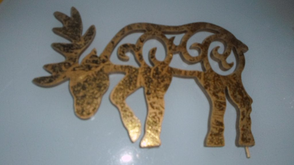 houten gouden hert, Diversen, Ophalen of Verzenden, Gebruikt