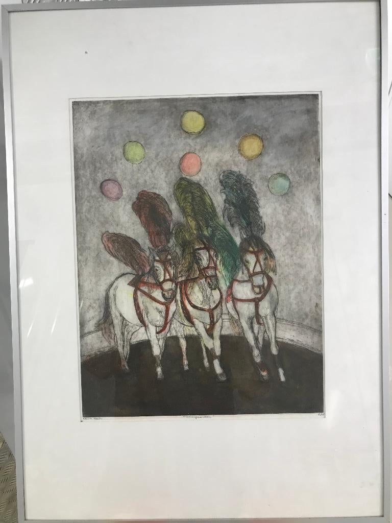 kleuren ets circuspaarden ronnie meerts, 71 cm, Dagelijks leven, Ophalen of Verzenden, 51 cm