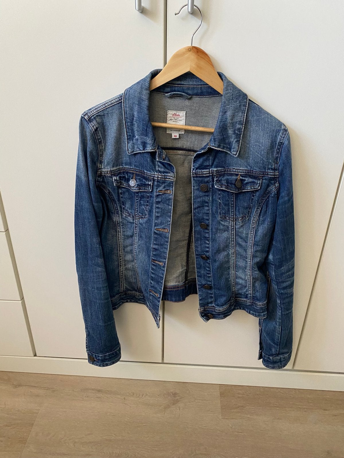 Dames spijkerjas blauw van S.oliver maat 40, Ophalen of Verzenden, Gedragen, Maat 38/40 (M), Blauw