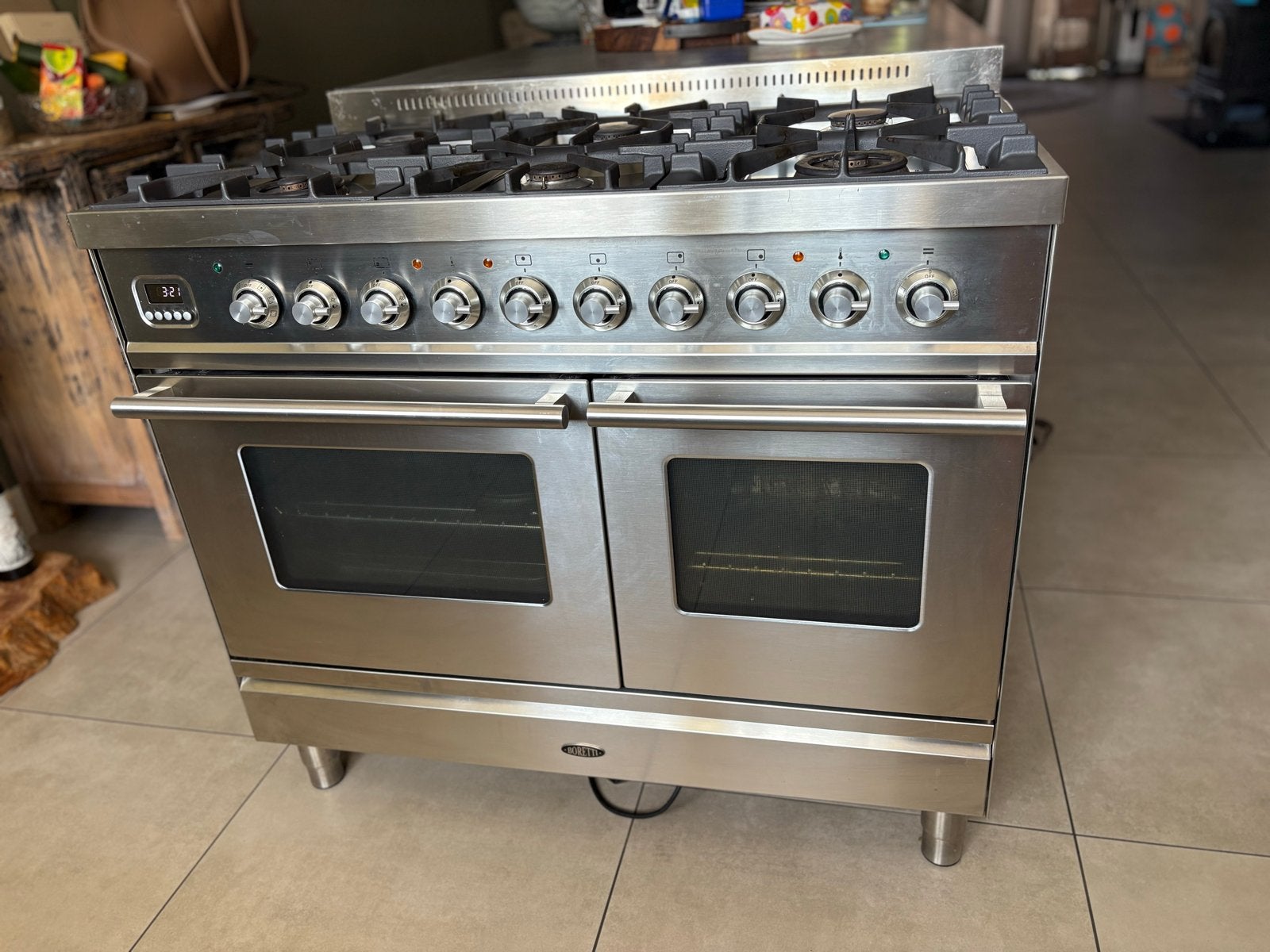 Boretti gasfornuis VP104IX PDW1006E3, Witgoed en Apparatuur, Fornuizen, Ophalen, Gebruikt, 60 cm of meer, Grill