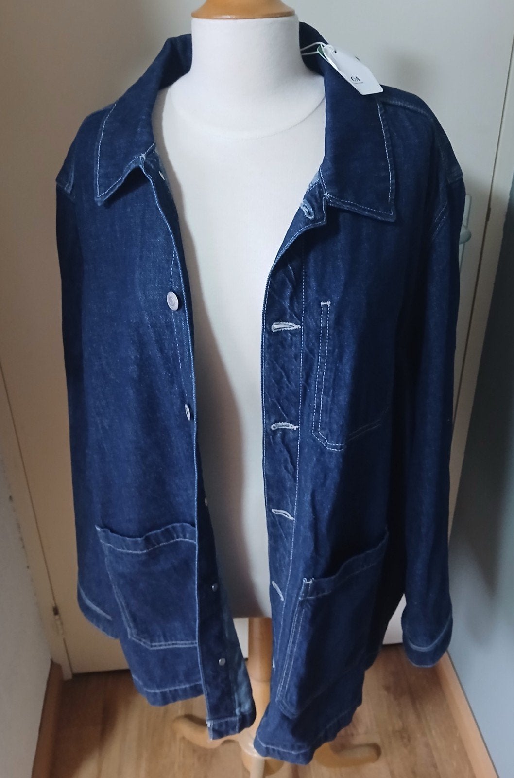 Dames donkerblauwe denim / spijker jasje - met zakken - c&a, Blauw, Maat 46/48 (XL) of groter, Nieuw, Ophalen of Verzenden