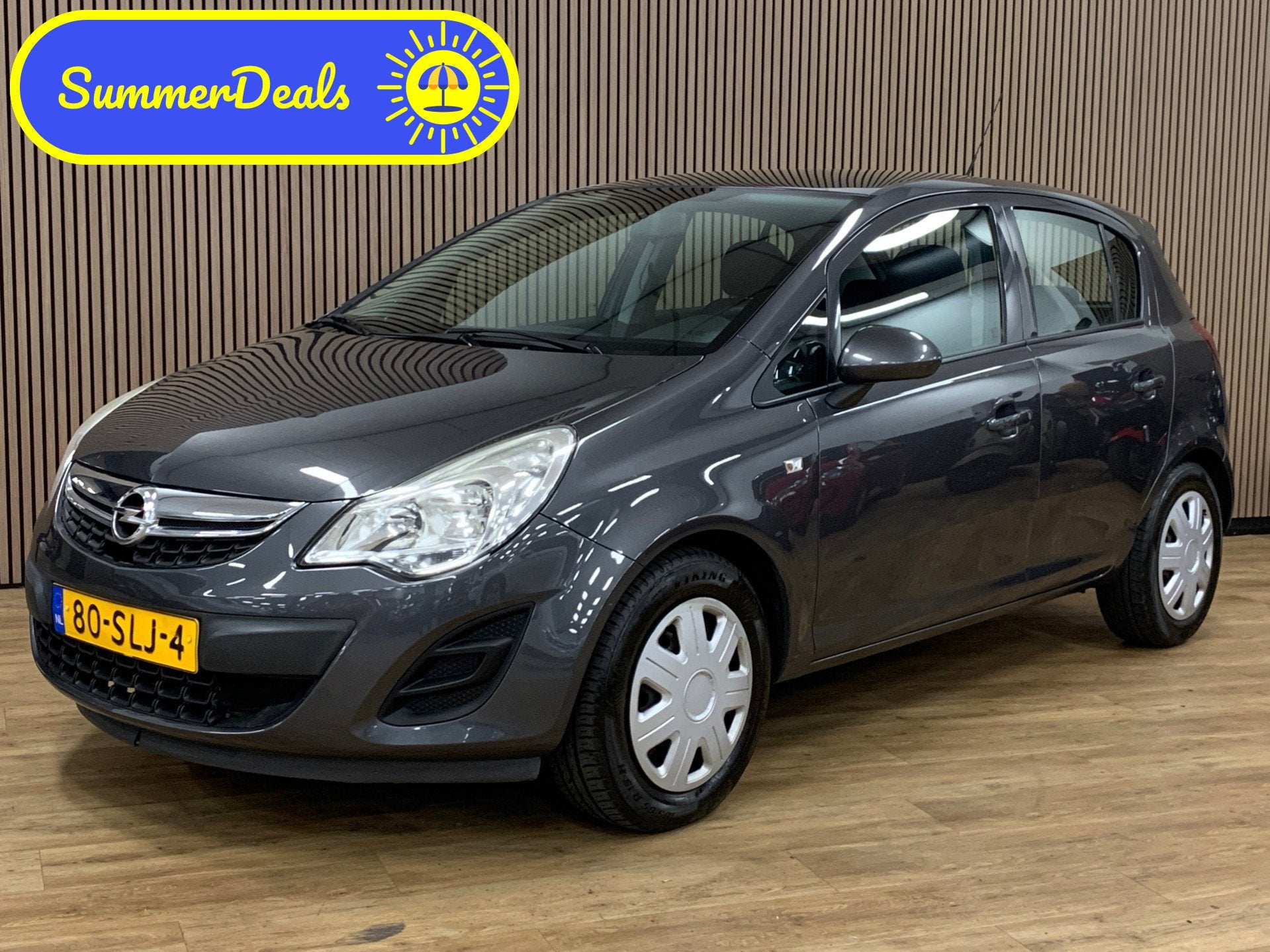 Opel Corsa 1.2-16V Edition|137000KM|Airco|5 Deurs|, Voorwielaandrijving, Euro 5, Gebruikt, Zwart