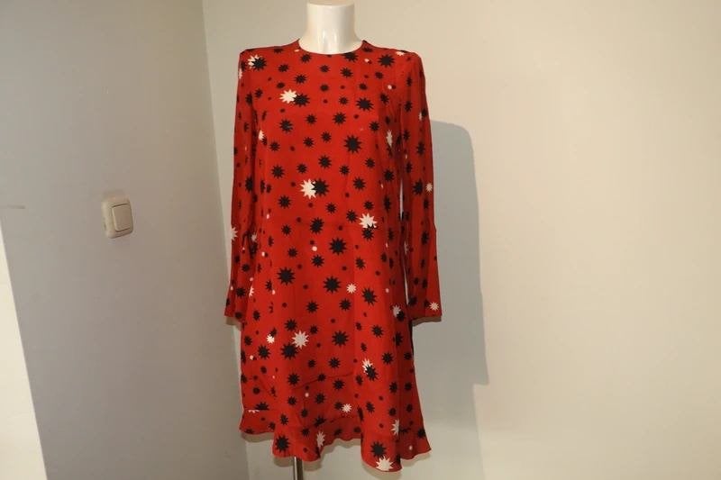 Red Valentino zijde jurk open rug met strik sterren nieuwI42