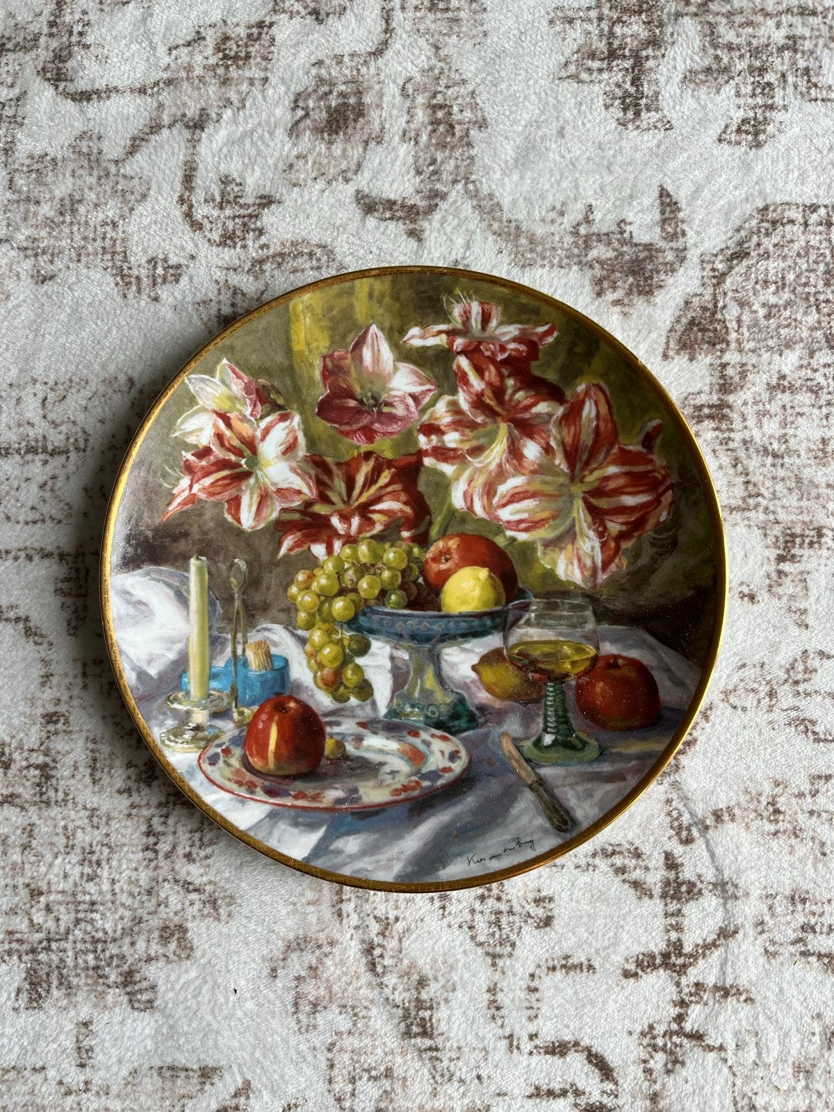 Wandbord "Stilleven op de Feestdis" - Koninklijke Mosa, Ophalen of Verzenden