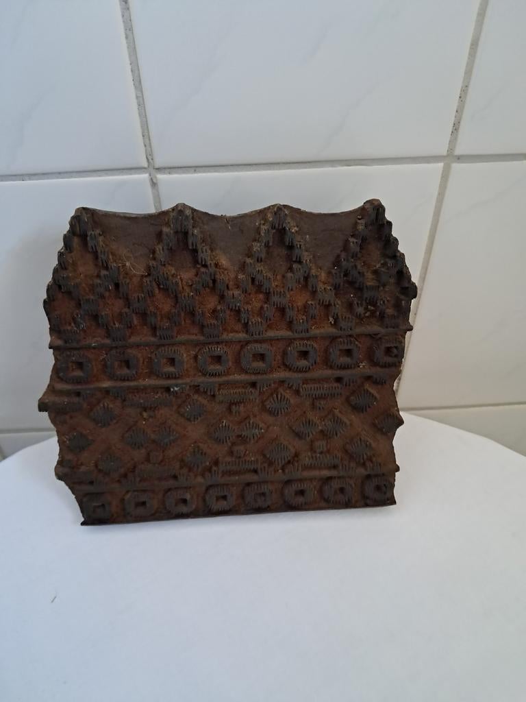 Vintage batik stempel/blok- houtsnijwerk, Ophalen