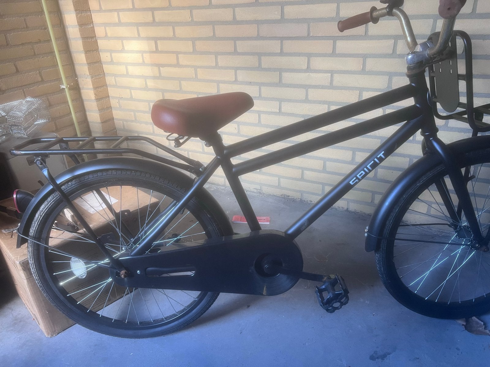 Spirit transportfiets - Zwart, zo goed als nieuw, Terugtraprem, Zo goed als nieuw, 53 tot 57 cm, Ophalen