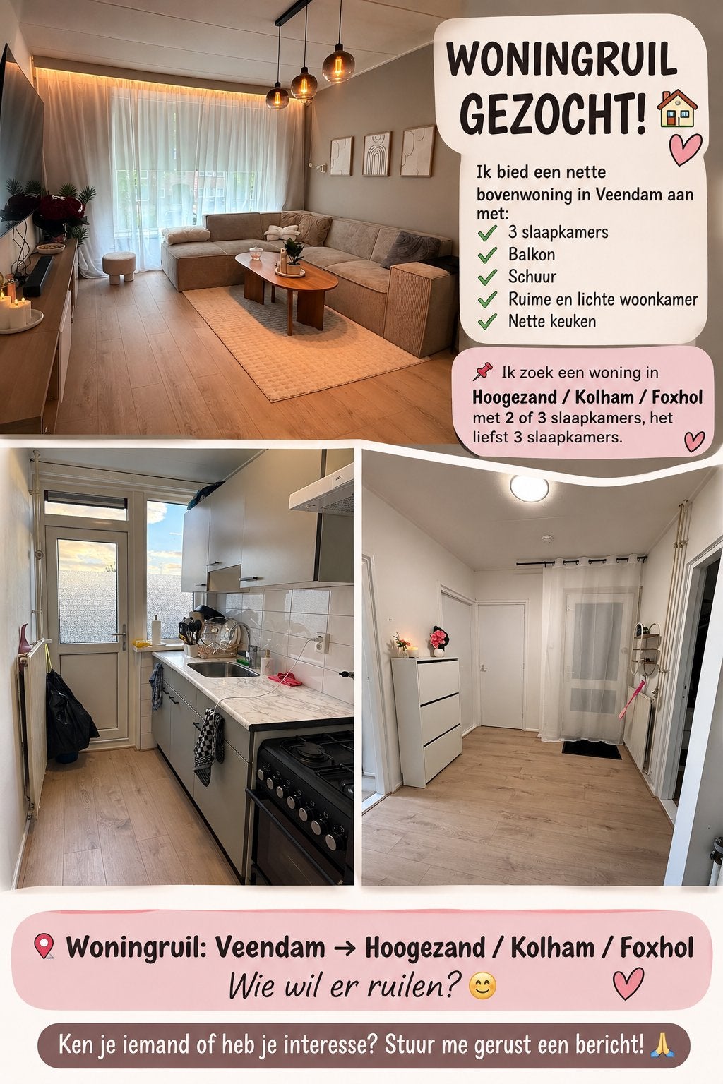 Woningruil Gezocht, 33 - 40 uur, Overige niveaus, Vanaf 10 jaar, Overige vormen