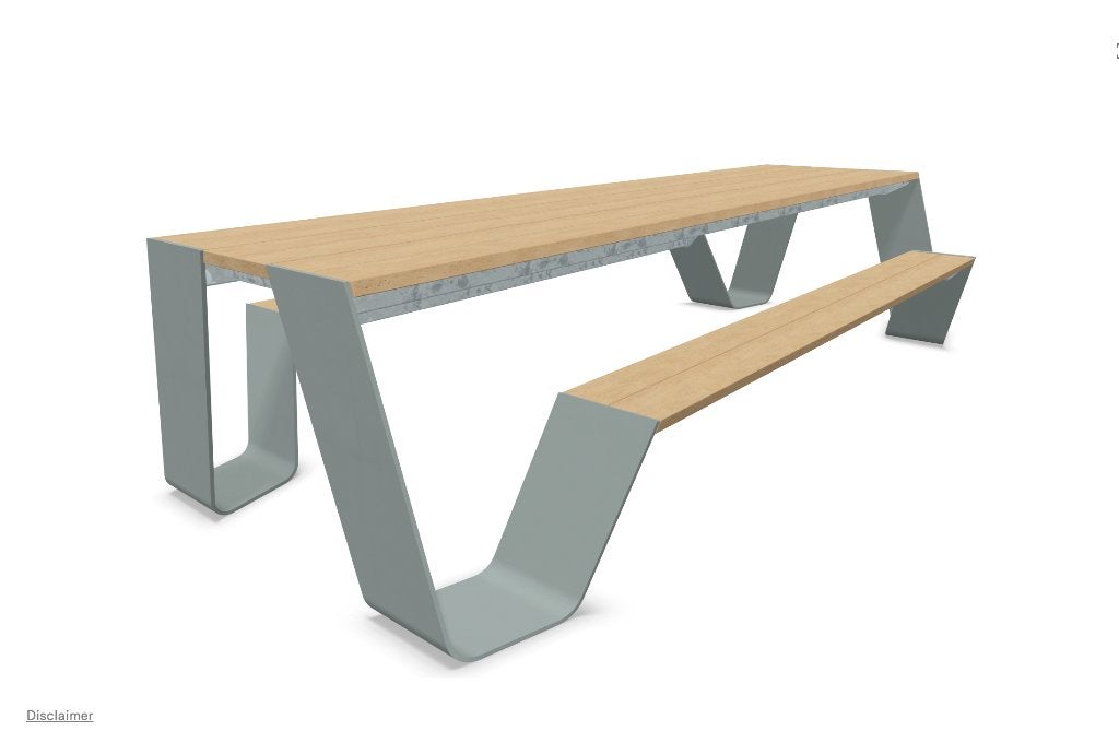 EXTREMIS HOPPER 300cm tuintafel picknicktafel IROKO hardhout, Waterstad 23, Aluminium, Zo goed als nieuw, Info@lightchange.nl