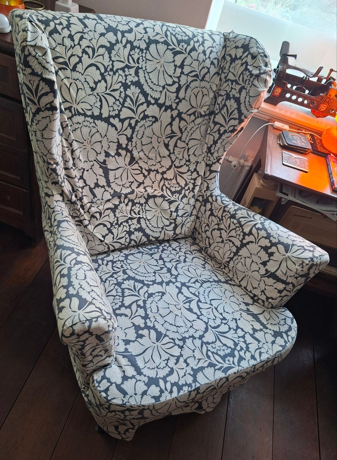 2 x Ikea Strandmon fauteuil, Ribersborg hoezen, Ophalen, Hout, Gebruikt, 75 tot 100 cm