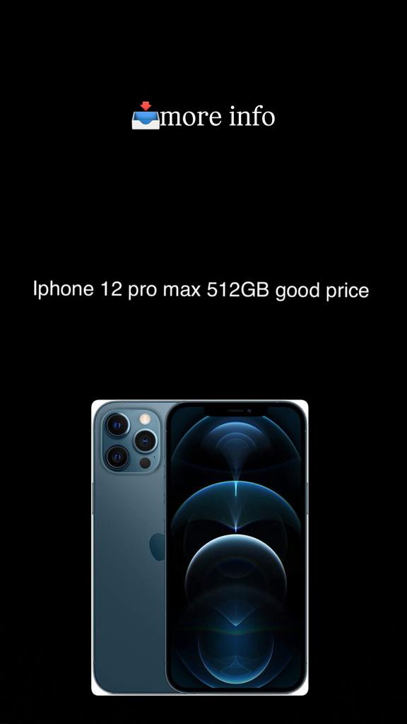 Iphone 12 pro max 512GB, Telecommunicatie, Mobiele telefoons | Apple iPhone, 512 GB, Blauw, Zo goed als nieuw, IPhone 12 Pro Max