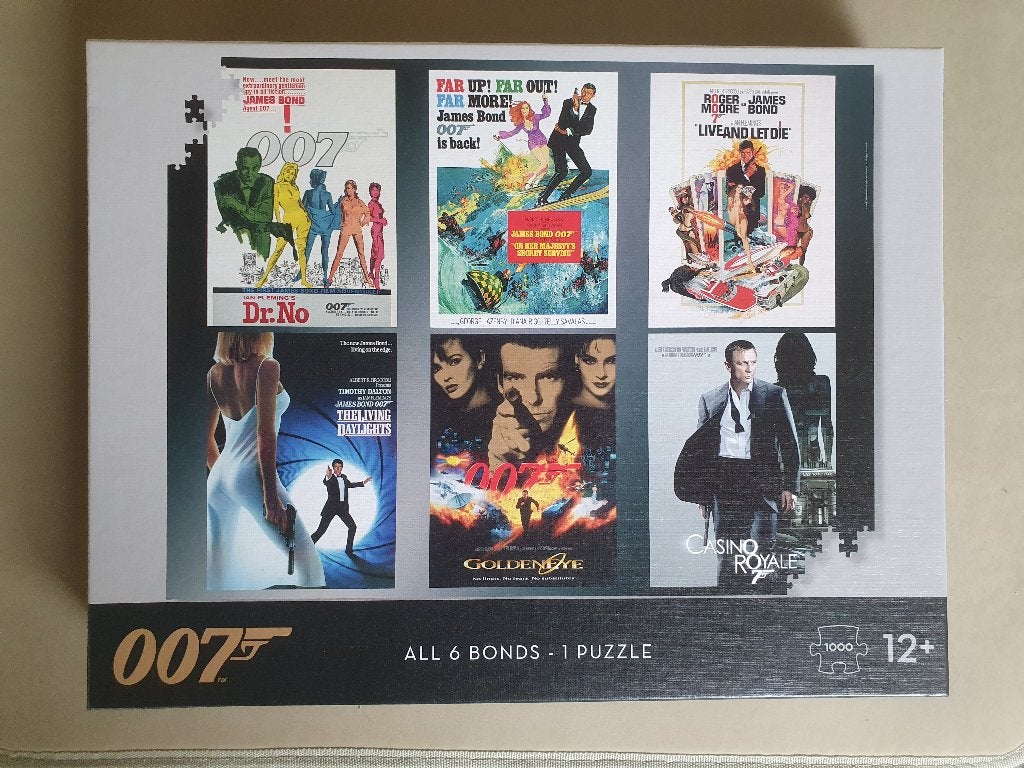 James Bond puzzel 1000 stukjes, Ophalen of Verzenden, 500 t/m 1500 stukjes, Zo goed als nieuw, Legpuzzel