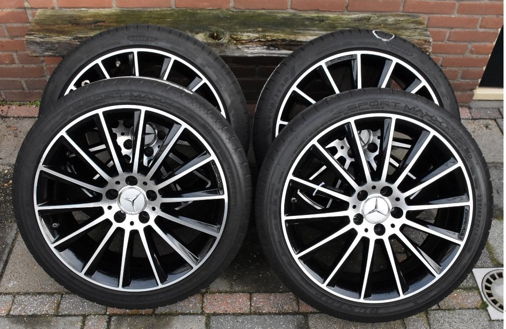 2x DUNLOP 225/40/19 + 2x GOODYEAR 255/35/19 Mercedes AMG C43, Gebruikt, 255 mm, Band(en), Personenwagen