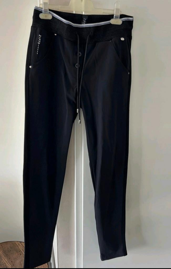 Zip73 travelstof broek zwart labelmaat 32 draagmaat 40 42, Legging, Zwart, Maat 40/42 (M), Ophalen of Verzenden