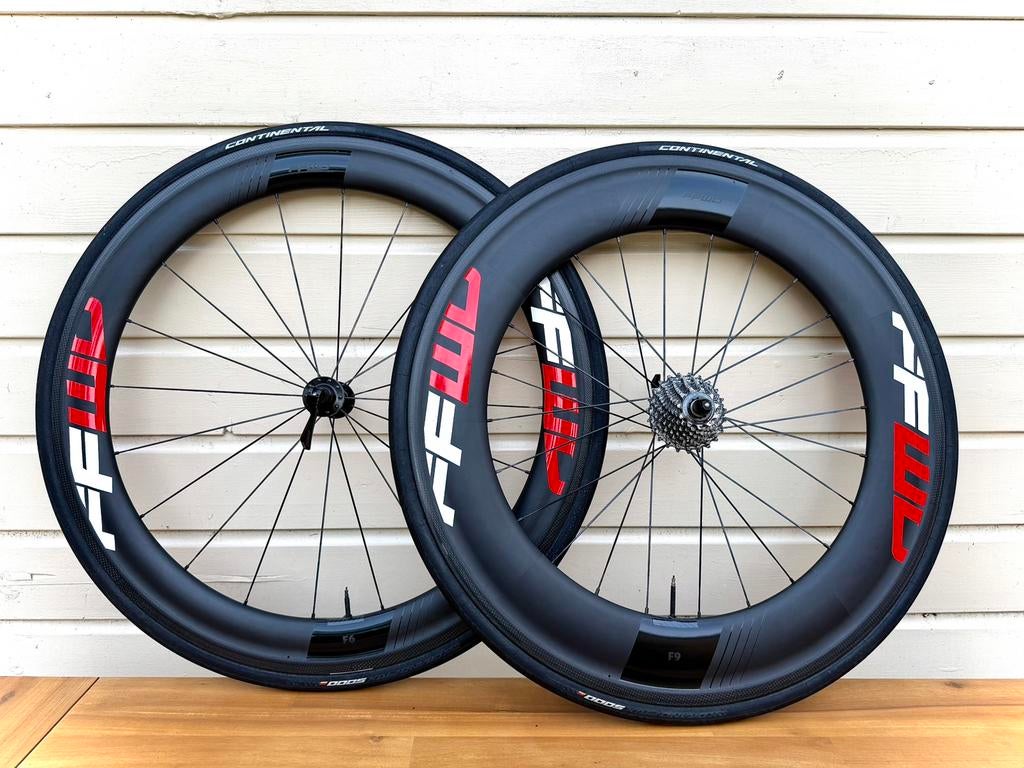 Full Carbon FFWD race wielset F6/F9 in zeer goede staat., Fietsen en Brommers, Ophalen, Zo goed als nieuw, Remmen, Carbon