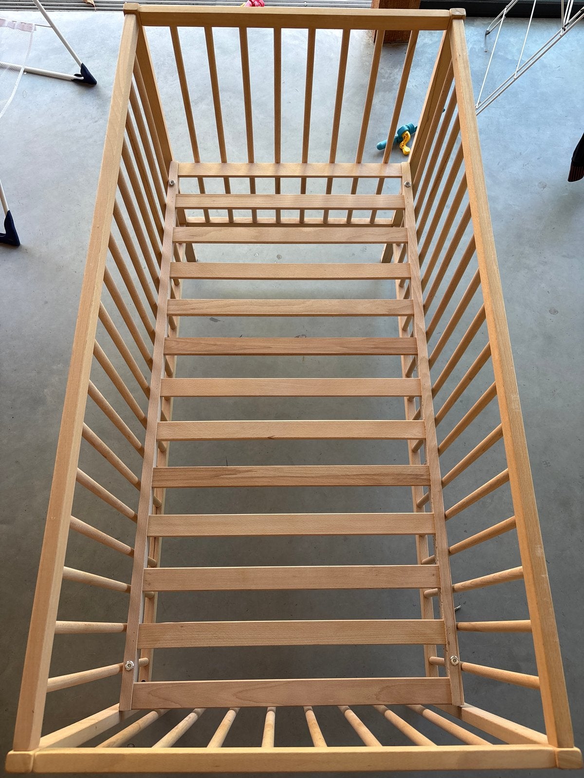 Puck ledikant 60x120 cm met IKEA matras, Ophalen, Gebruikt, Lattenbodem, Minder dan 140 cm
