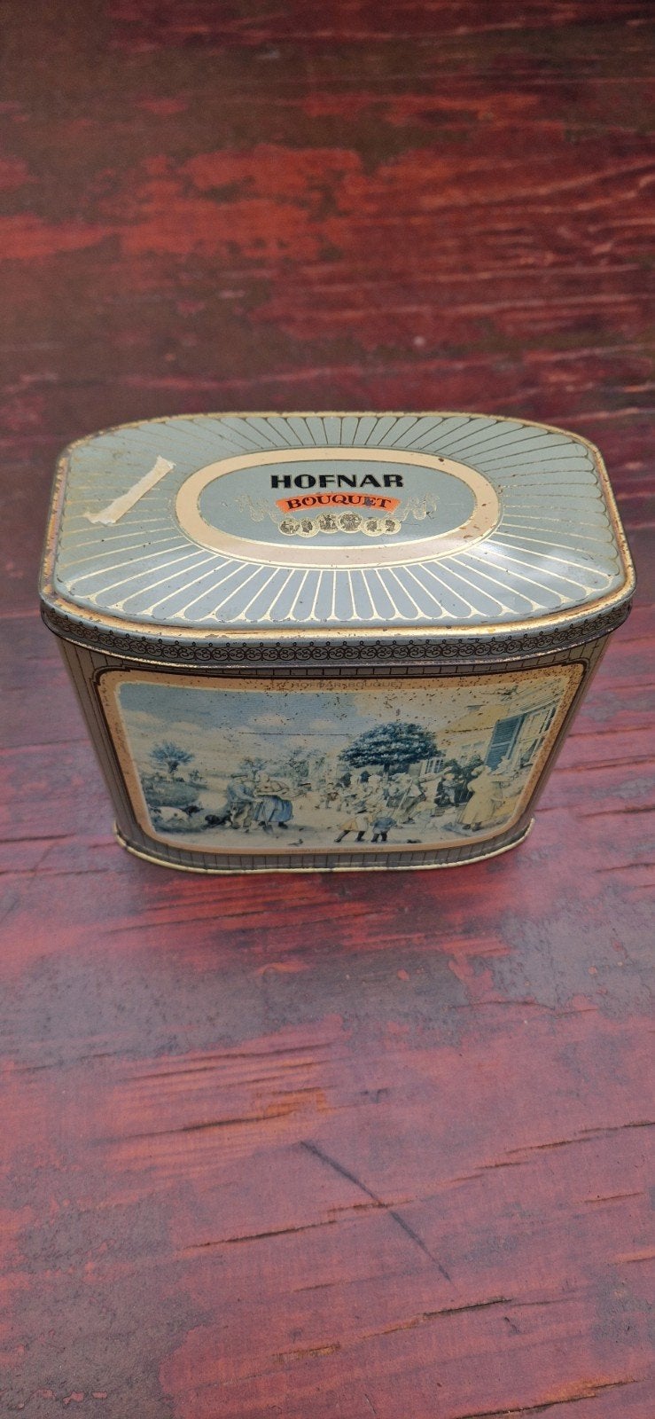 Vintage Hofnar Theeblik - Antiek Blik voor Thee, Verzamelen, Blikken, Ophalen of Verzenden