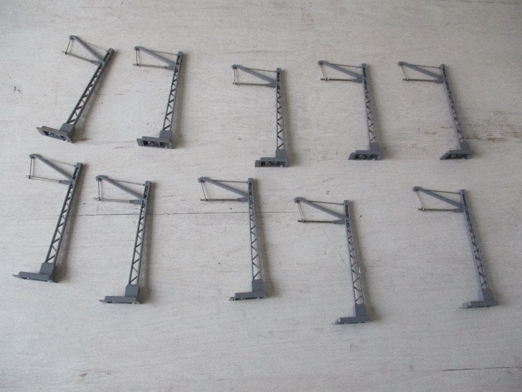Vollmer Bovenleindings masten 10x no 1003, Hobby en Vrije tijd, Modeltreinen | H0, Zo goed als nieuw, Rails, Gelijkstroom of Wisselstroom