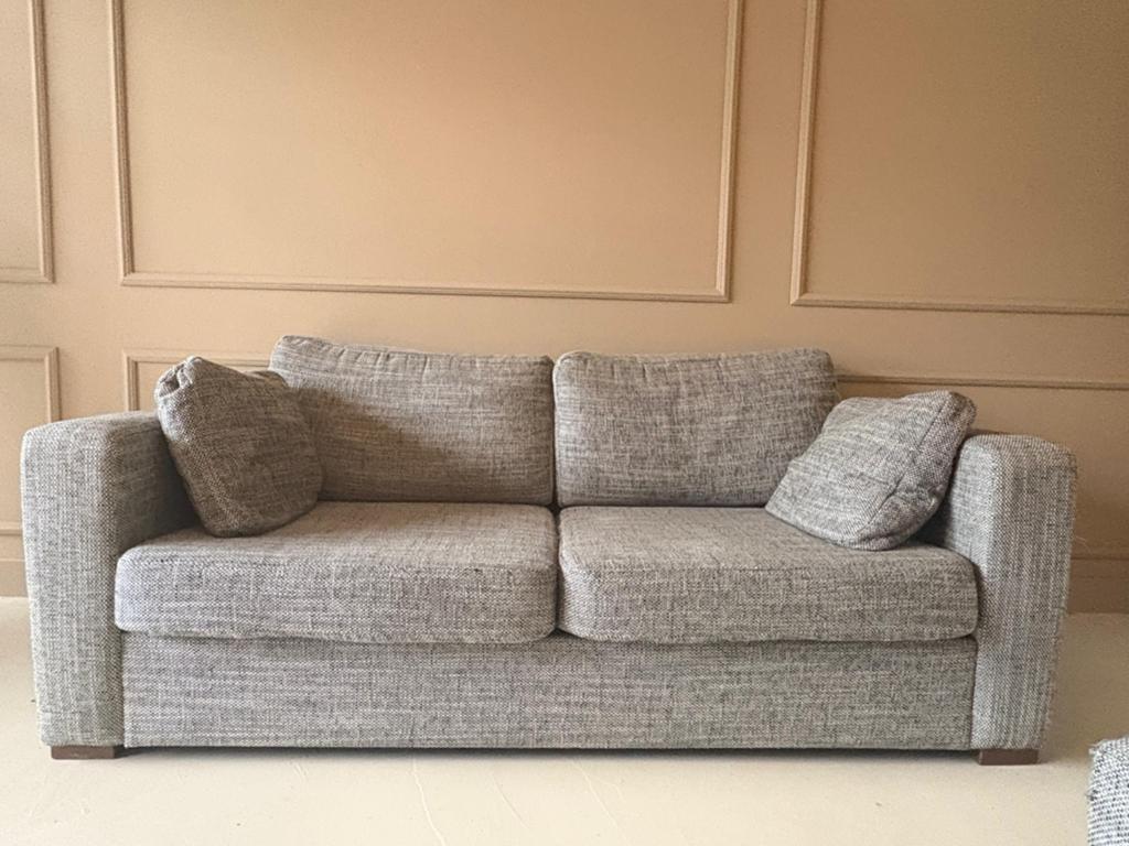 Mooi bankstel met hocker, Huis en Inrichting, Banken | Bankstellen, Ophalen, Zo goed als nieuw, 75 tot 100 cm