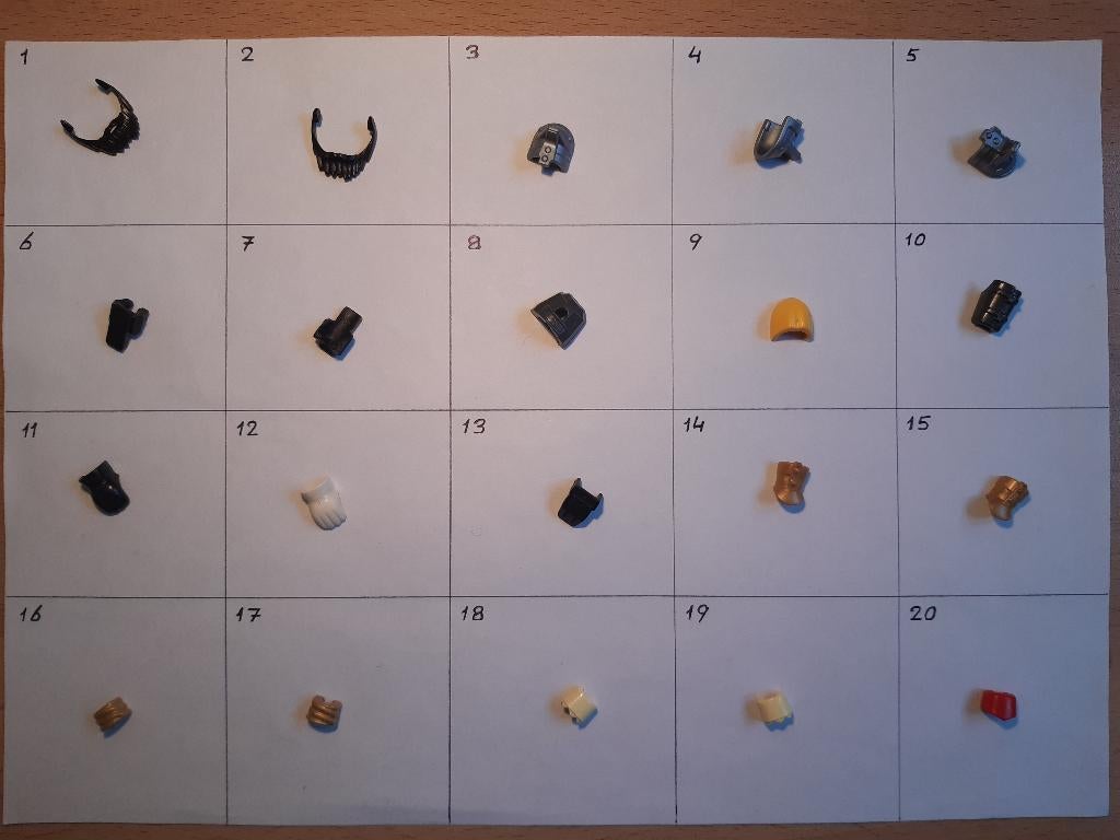 D Playmobil losse onderdelen baard manchet mouw handschoen., Ophalen of Verzenden, Gebruikt, Los playmobil