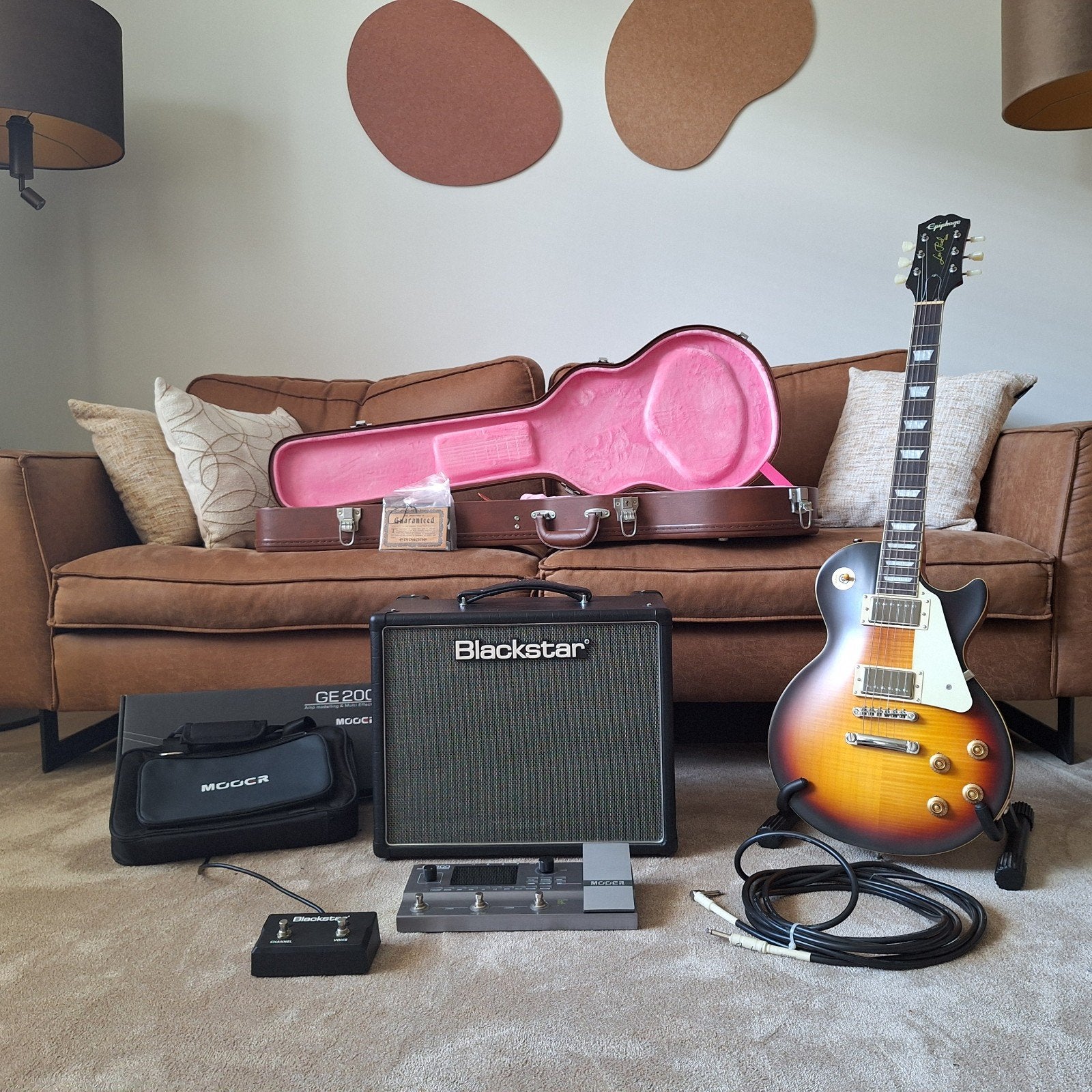 Limited Editin Epiphone Les Paul Standard  complete set, Muziek en Instrumenten, Ophalen, Epiphone, Met versterker, Zo goed als nieuw