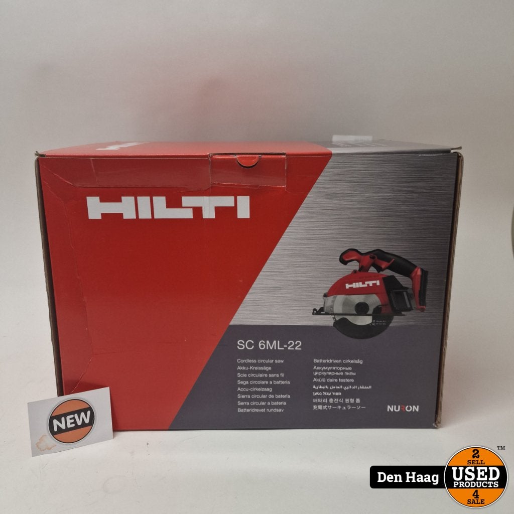 Hilti SC 6ML-22 accucirkelzaag voor metaal Body | Nieuw, Hilti, Gebruikt, Support@hilti.com, Hilti Corporation, Feldkircher Strasse 100, 
9494 Schaan
Liechtenstein