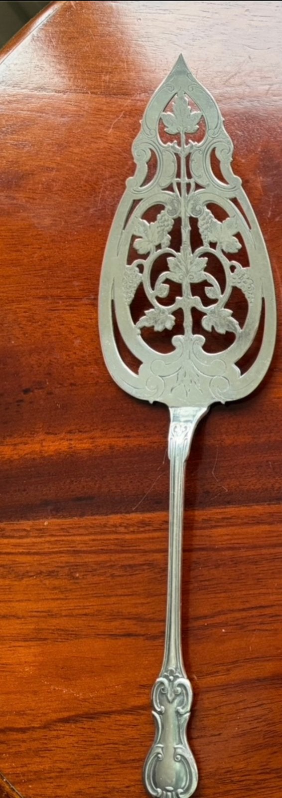 ANTIEK VERZILVERDE TAARTSCHEP, ART NOUVEAU, Ophalen of Verzenden