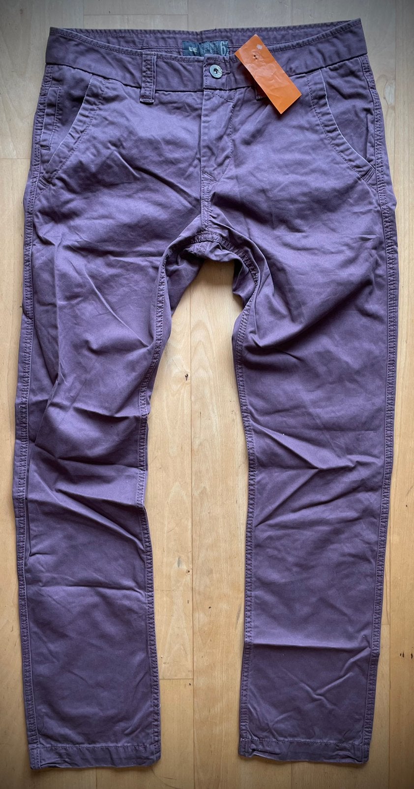 WE chino / broek zacht paars / aubergine W32 L34, Ophalen of Verzenden, Maat 48/50 (M), Paars