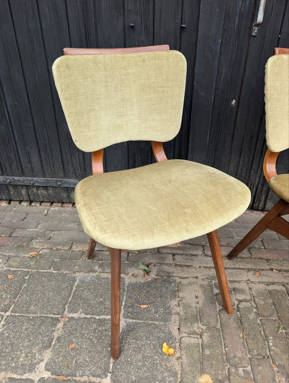 Set van 4 vintage eetkamerstoelen - Jaren '60 design, Antiek en Kunst, Antiek | Meubels | Stoelen en Banken, Ophalen
