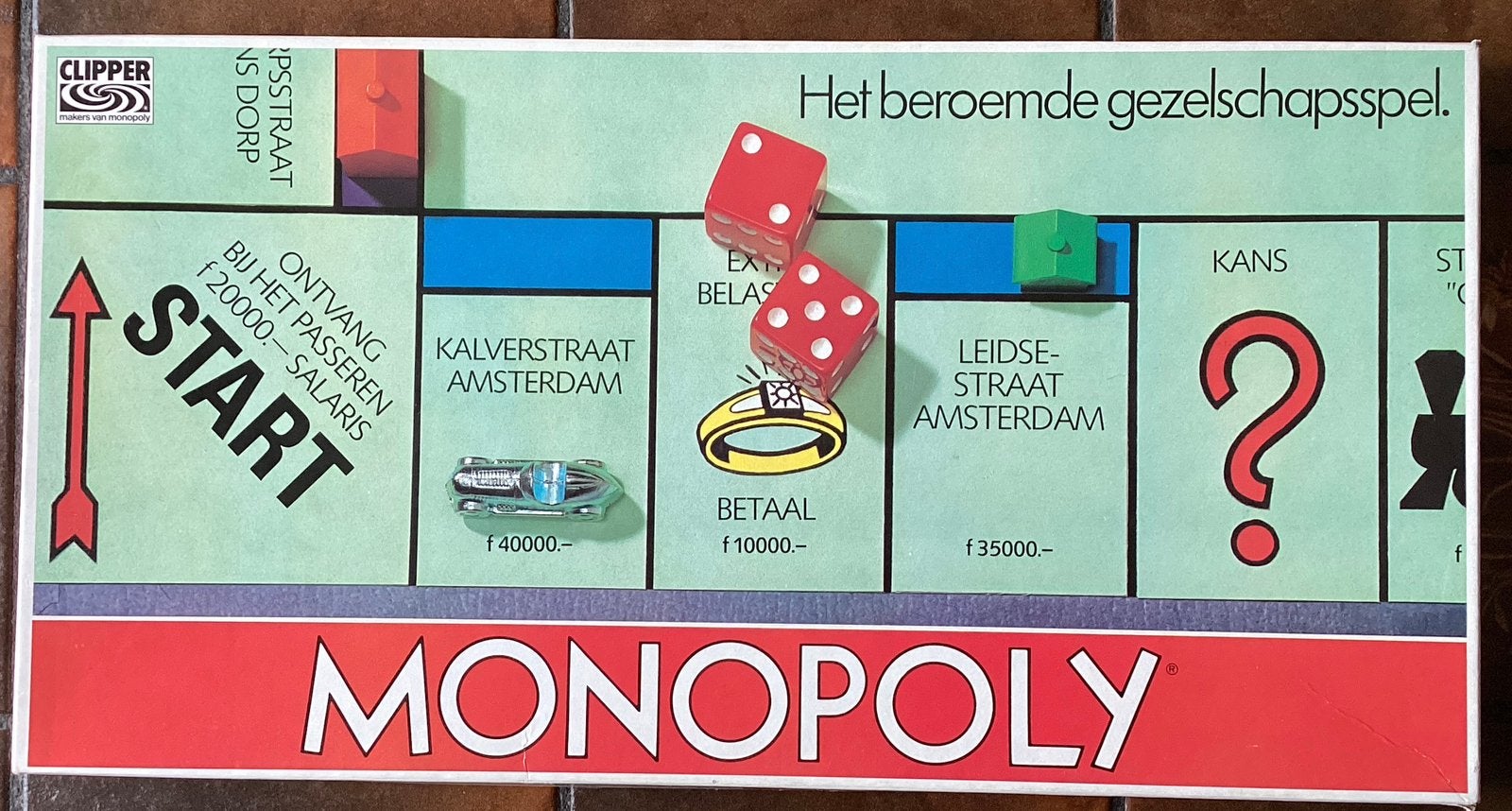 Vintage Monopoly – Clipper 1982, met Guldens, Hobby en Vrije tijd, Ophalen, Zo goed als nieuw, Clipper