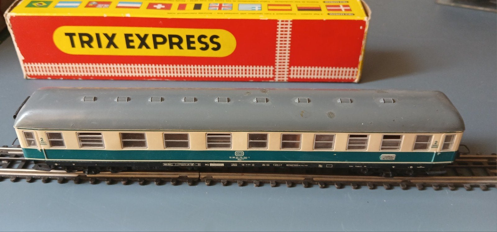 Trix Express originele wagon met doos, Gebruikt, Gelijkstroom, Trix, Wagon