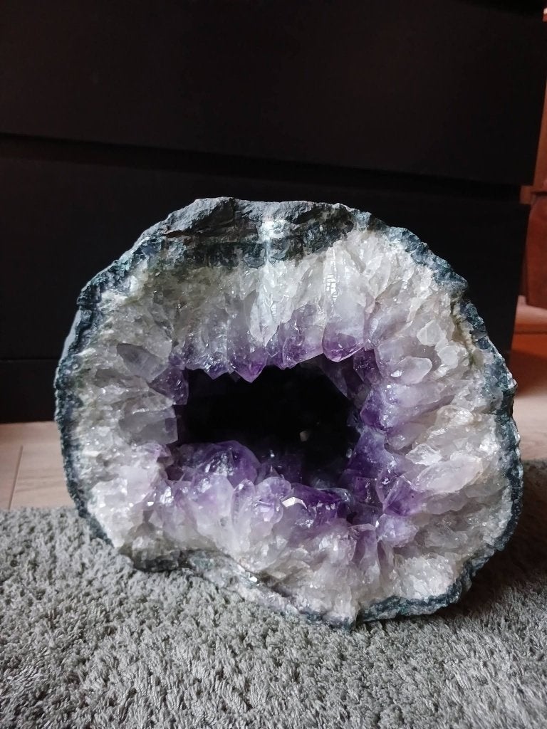 Originele grote ruwe Amethist bol - 18,2 kg, Ophalen, Mineraal