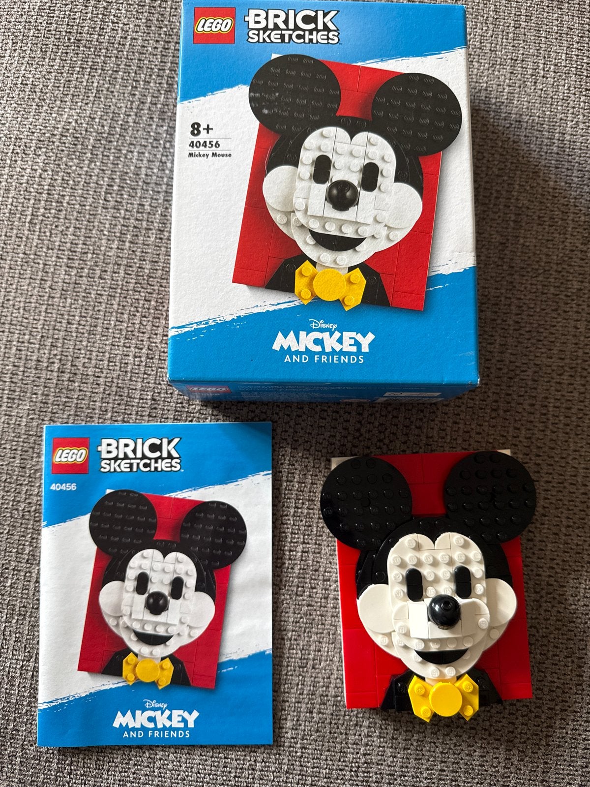 Lego Brick Sketches 40456 Mickey Mouse, Lego, Ophalen of Verzenden, Zo goed als nieuw, Compleet