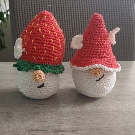 Handgemaakte gehaakte aardbeien kabouter - Nieuw, Ophalen, Nieuw, Haken, Overige typen