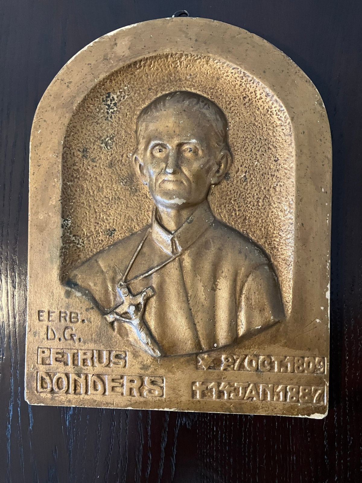 Antiek Petrus Donders Plaquette - Bronzen Reliëf, Antiek en Kunst, Ophalen
