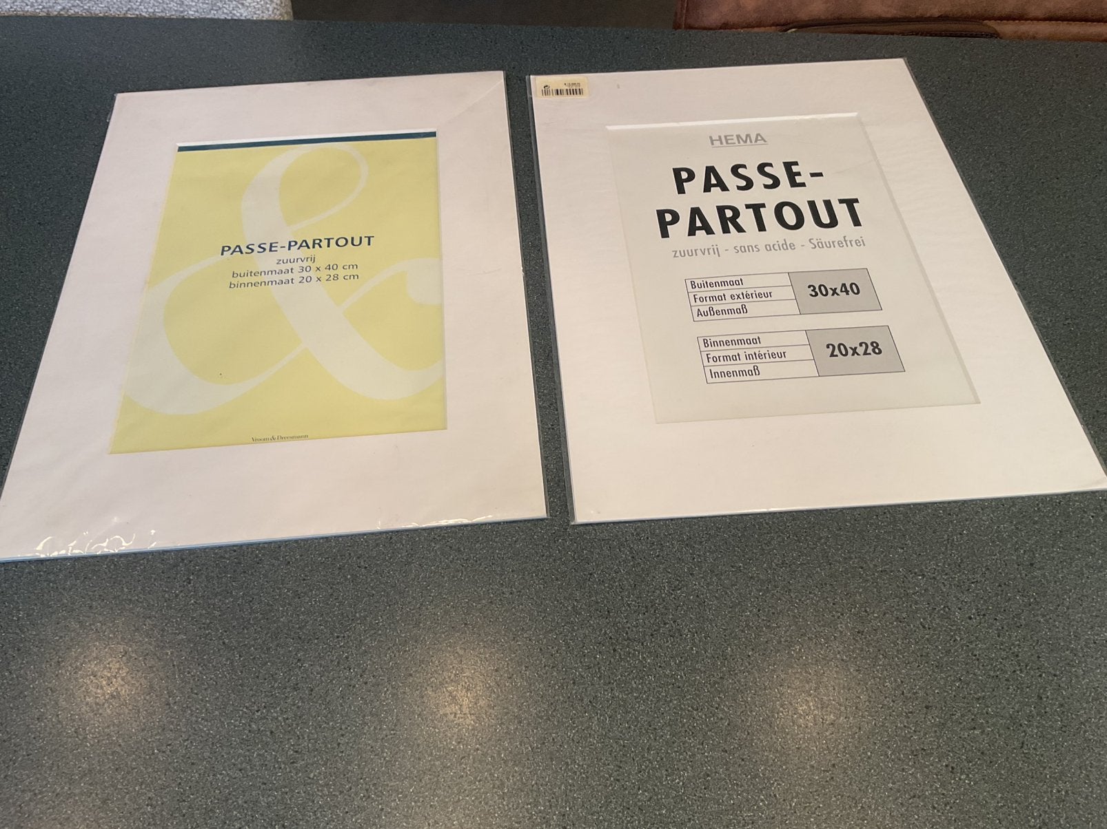 Twee maal nieuw Passe Partout 30x40 (buitenmaat), Ophalen of Verzenden, Zo goed als nieuw