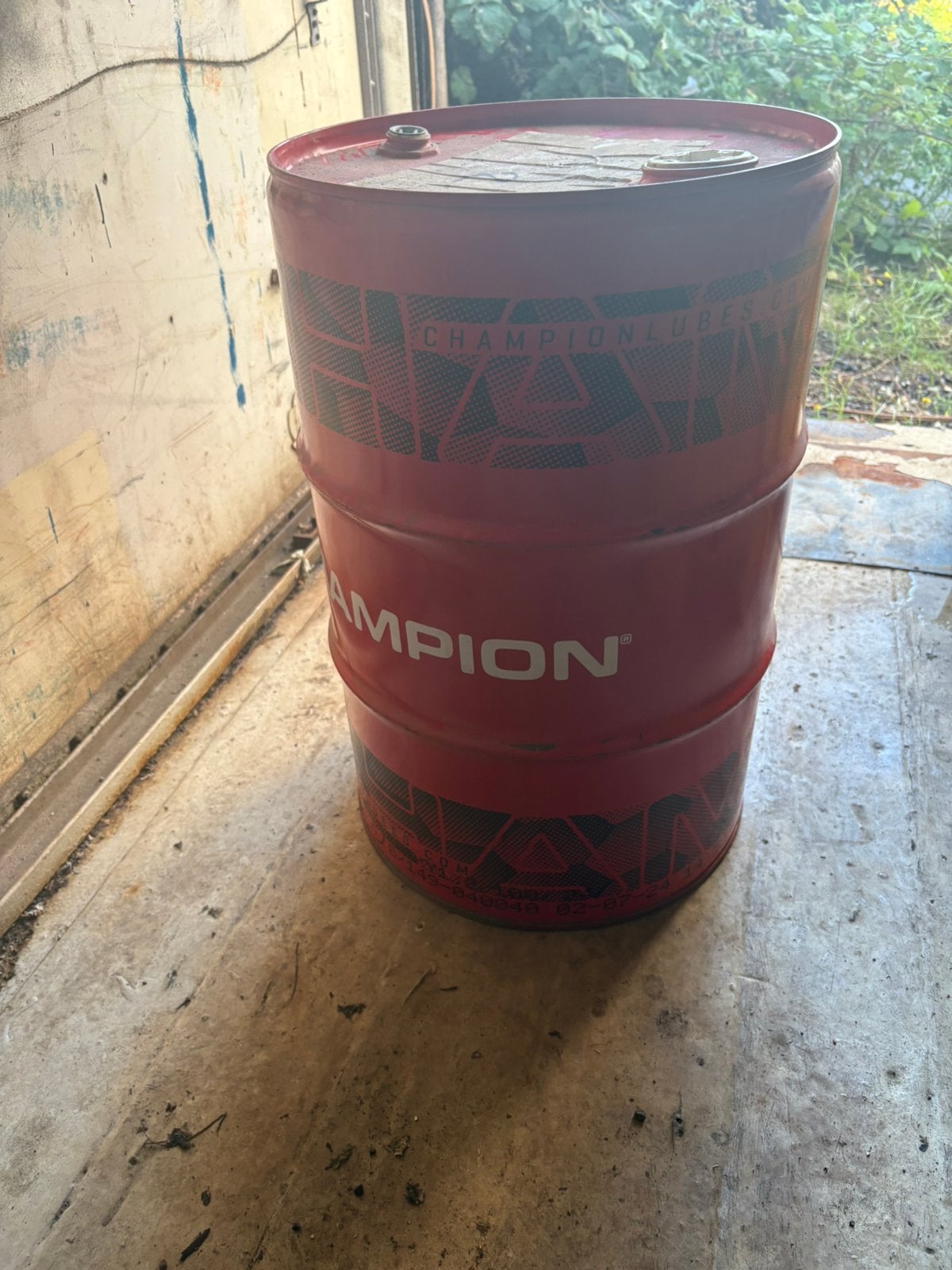 Olievat oliedrum 60L, Ophalen