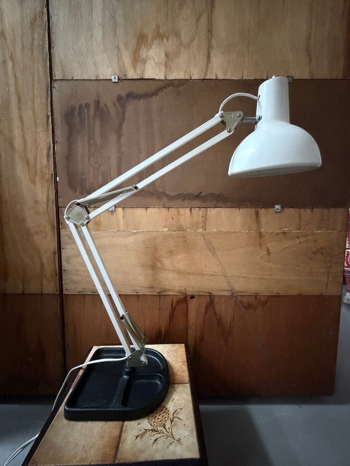 Mooie metalen architecten bureaulamp, vintage schaarlamp, Ophalen