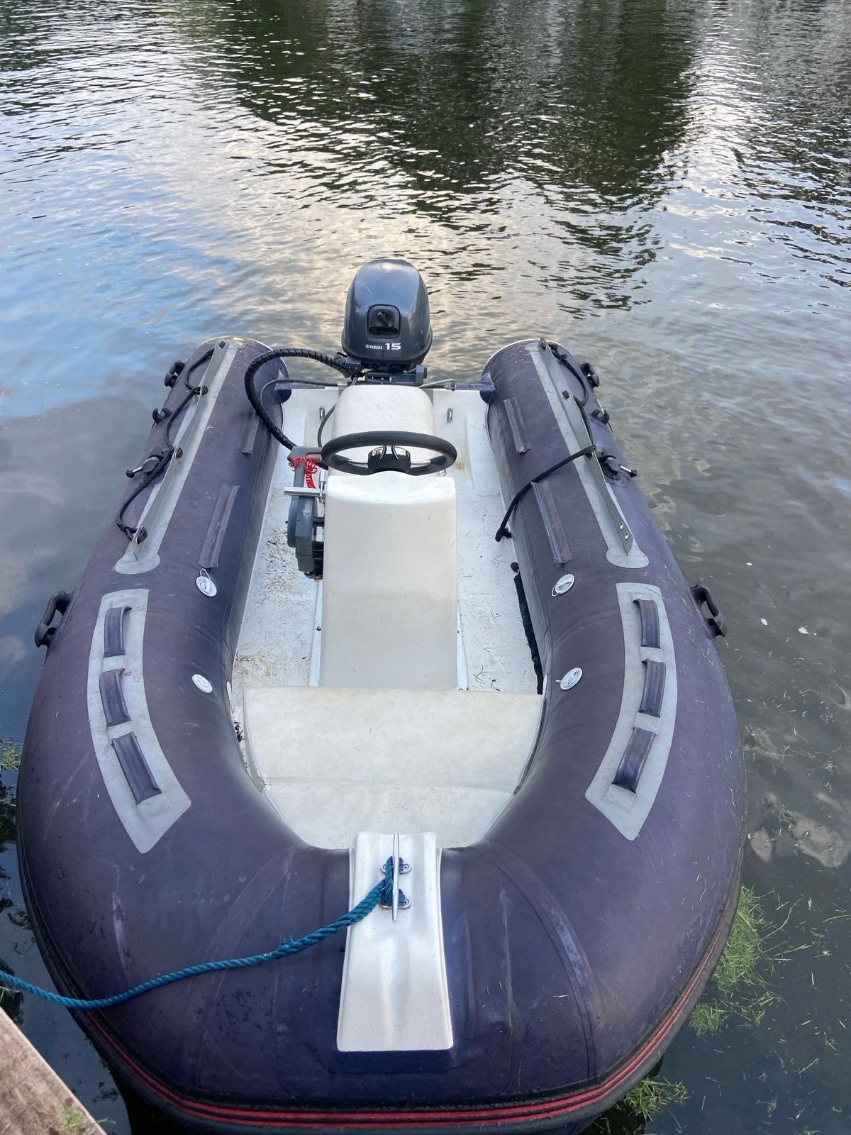 Rib boot met 15 pk Yamaha buitenboordmotor, Watersport en Boten, Ophalen, Gebruikt