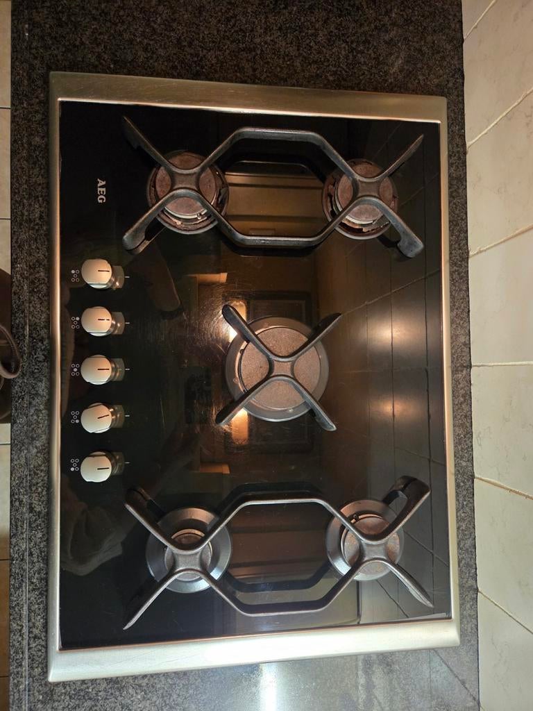 Gasfornuis 5 pit, Witgoed en Apparatuur, Gebruikt, Minder dan 85 cm, Gas, Vrijstaand